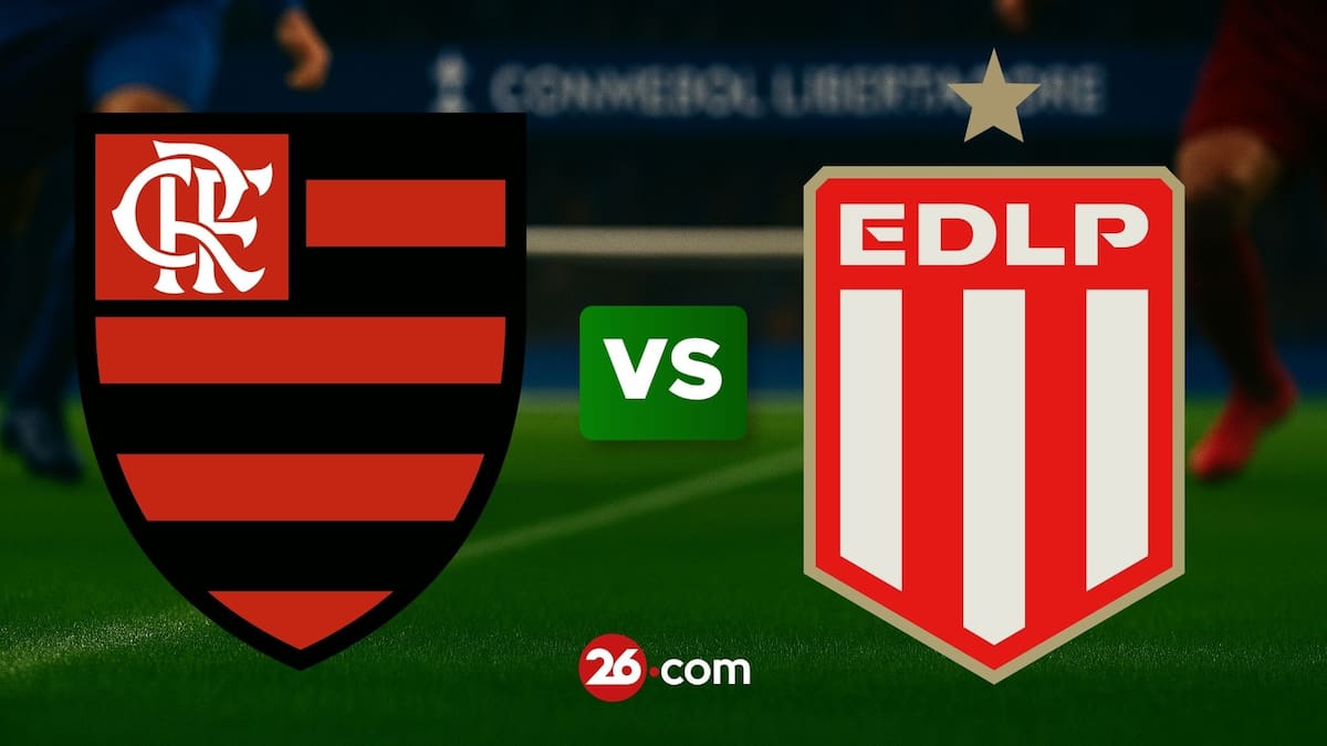 Portada de Flamengo vs Estudiantes de La Plata por la Copa Libertadores.