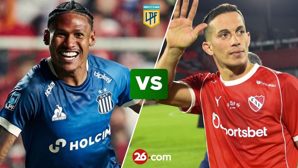 Portada del partido Talleres vs Independiente por el Torneo Clausura 2026.