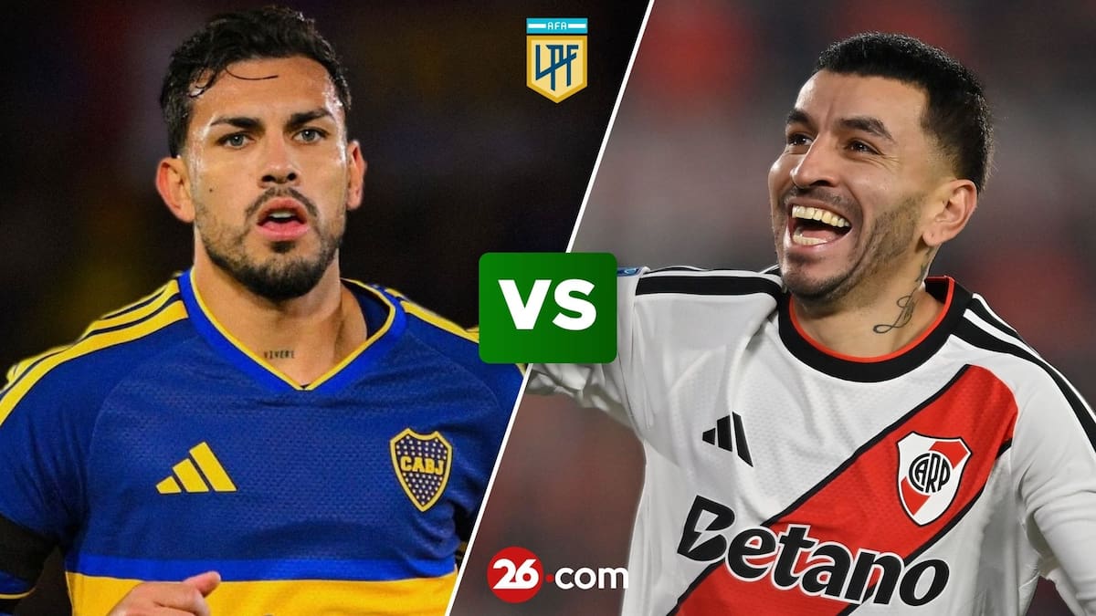 Portada del partido Boca Juniors vs River Plate por el Toreno Clausura 2026.