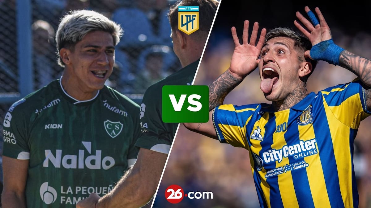 Portada del partido Sarmiento de Junín vs Rosario Central por el Toreno Clausura 2026.