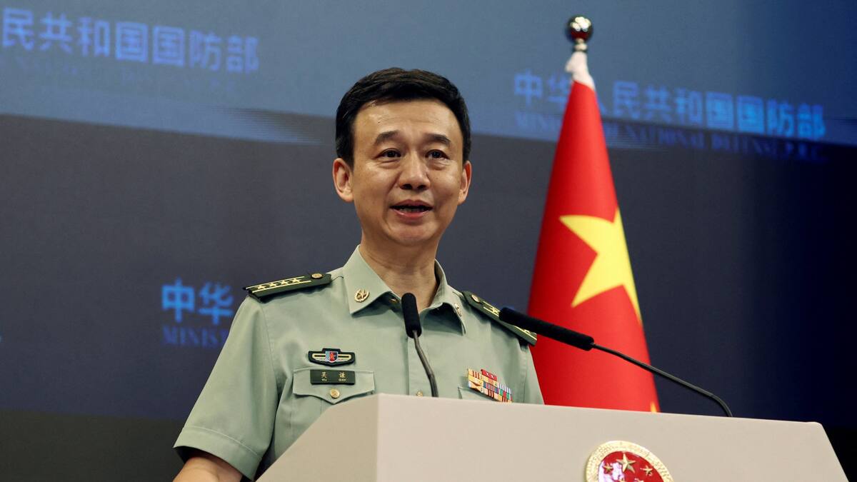 Portavoz del Ministerio de Defensa de China, el coronel Wu Qian. Foto: Reuters.