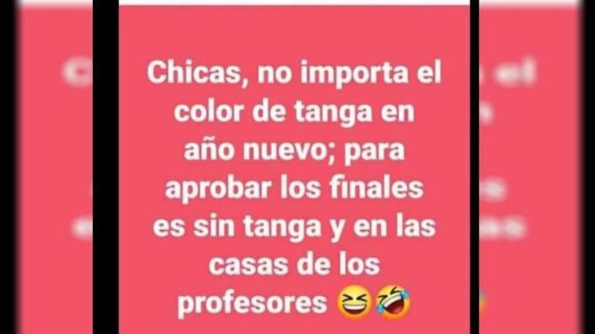 Posteo del profesor Sebastián Barbará, aprobar sin tanga, Corrientes
