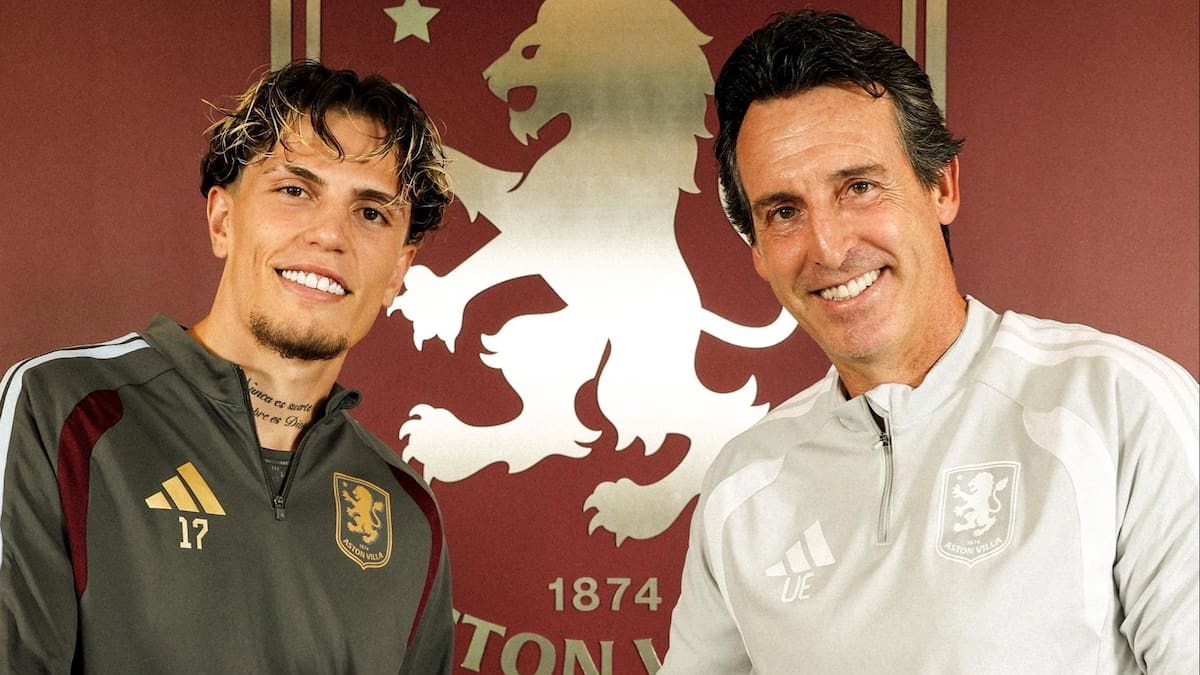 Con un guiño a la Selección argentina, Alejandro Garnacho fue presentado en el Aston Villa