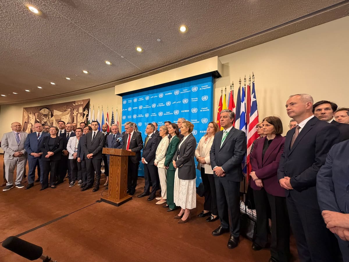 Presentación de pedido de alto el fuego de Andrii Melnyk ante la ONU.