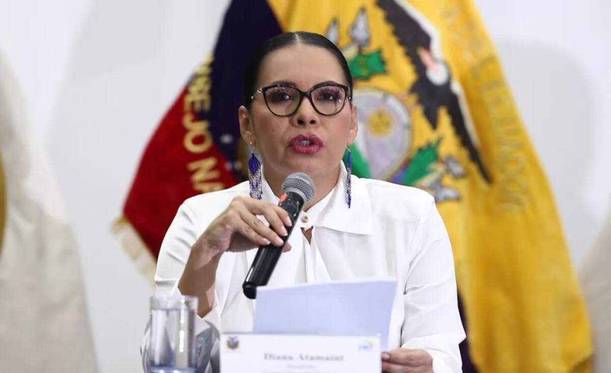 Presidenta del Consejo Nacional Electoral (CNE) de Ecuador, Diana Atamaint. Foto: EFE