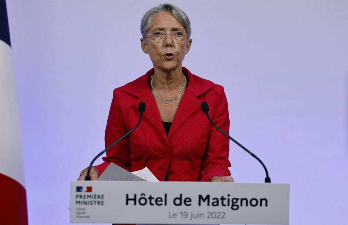 Primera ministra de Francia, Elizabeth Borne, AFP