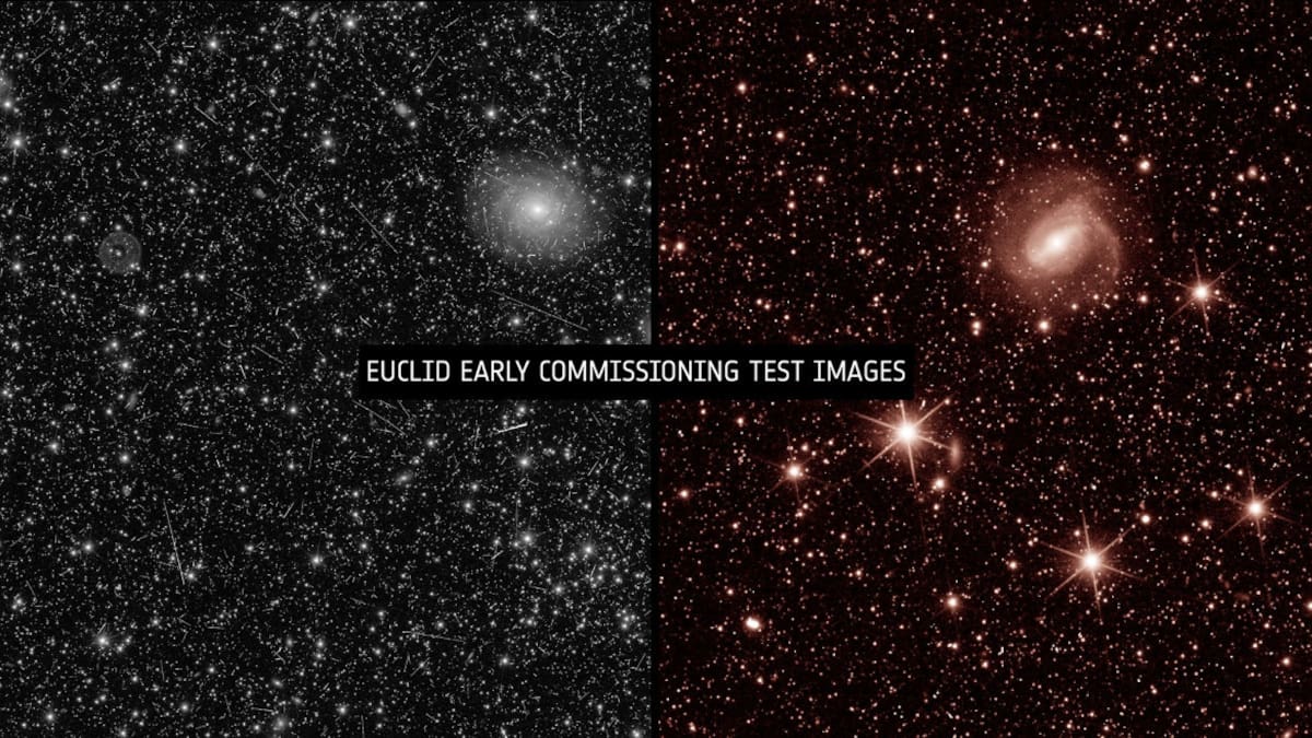 Primeras imágenes de prueba de la Misión Euclid. Foto: ESA.
