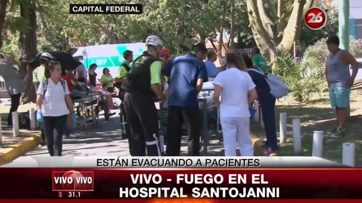 Principio de incendio en el Hospital Santojanni