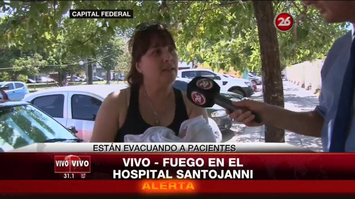 Principio de incendio en el Hospital Santojanni