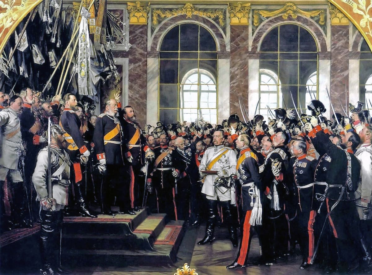 Proclamación del Imperio Alemán, pintura de Anton von WernerAnton (Bismarck Museum)