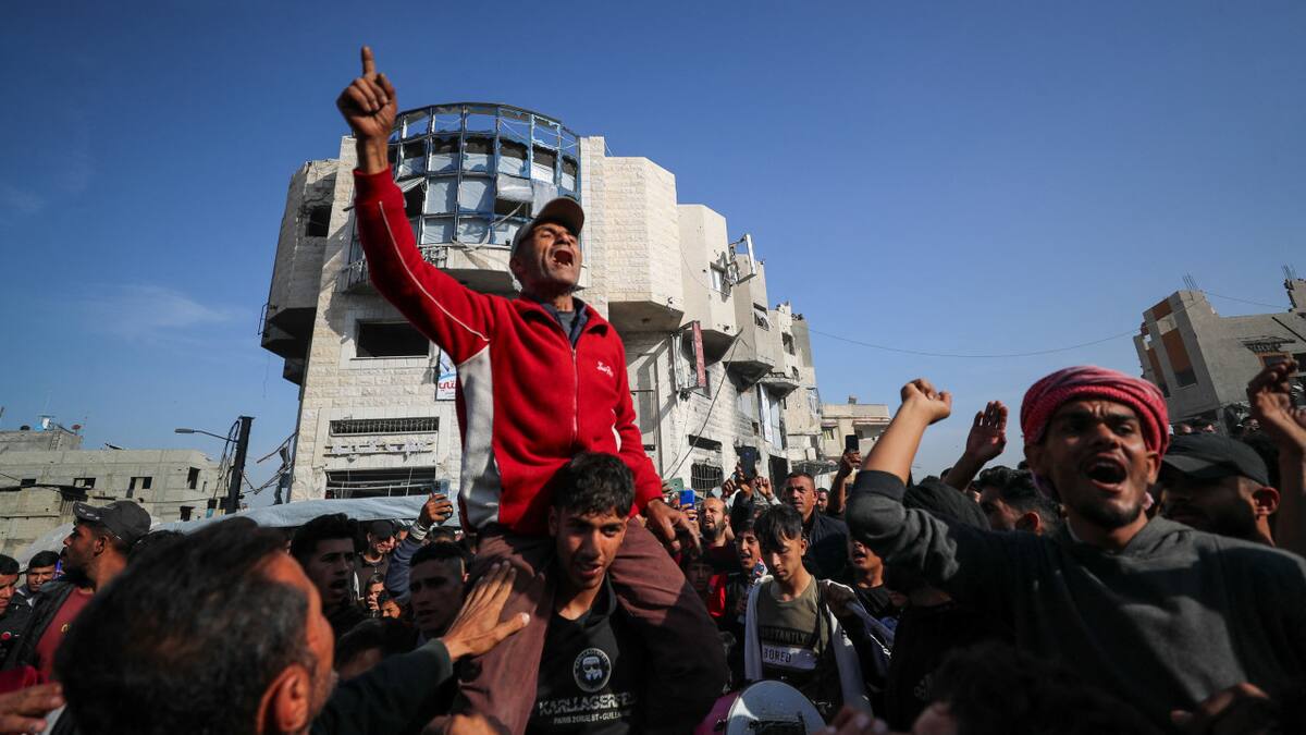 Protesta contra Hamás en la Franja de Gaza. Foto: REUTERS/Stringer.
