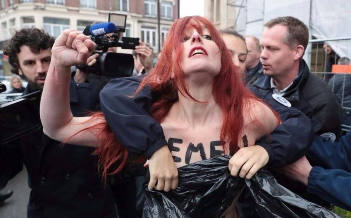Protesta feminista contra Le Pen
