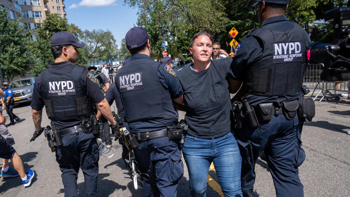 Protesta por crisis migratoria en Nueva York. Foto: EFE.