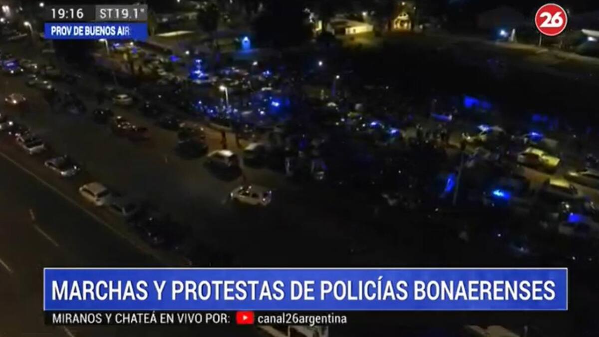 Protesta y reclamos de la Policía bonaerense, CANAL 26