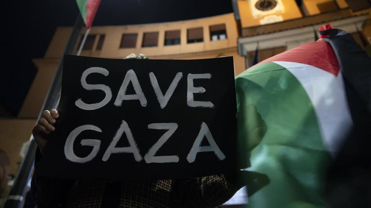 Protestas a favor de Palestina en Roma. Foto: EFE.