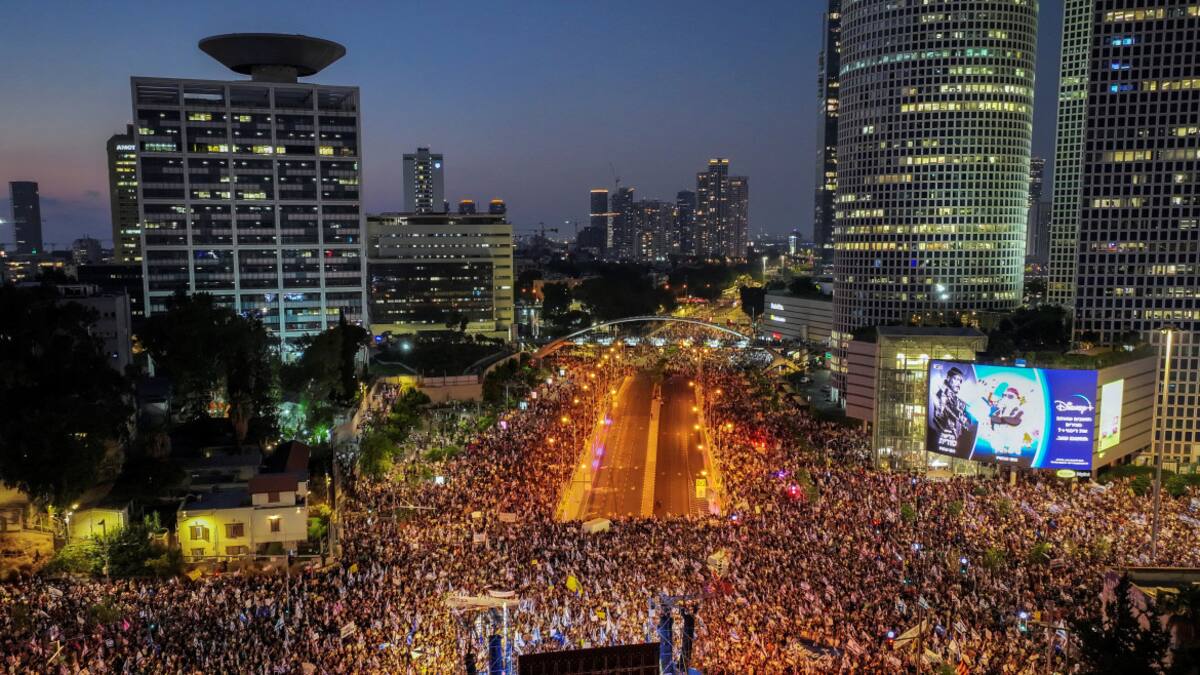 Protestas contra la reforma judicial en Israel. Foto: Reuters.