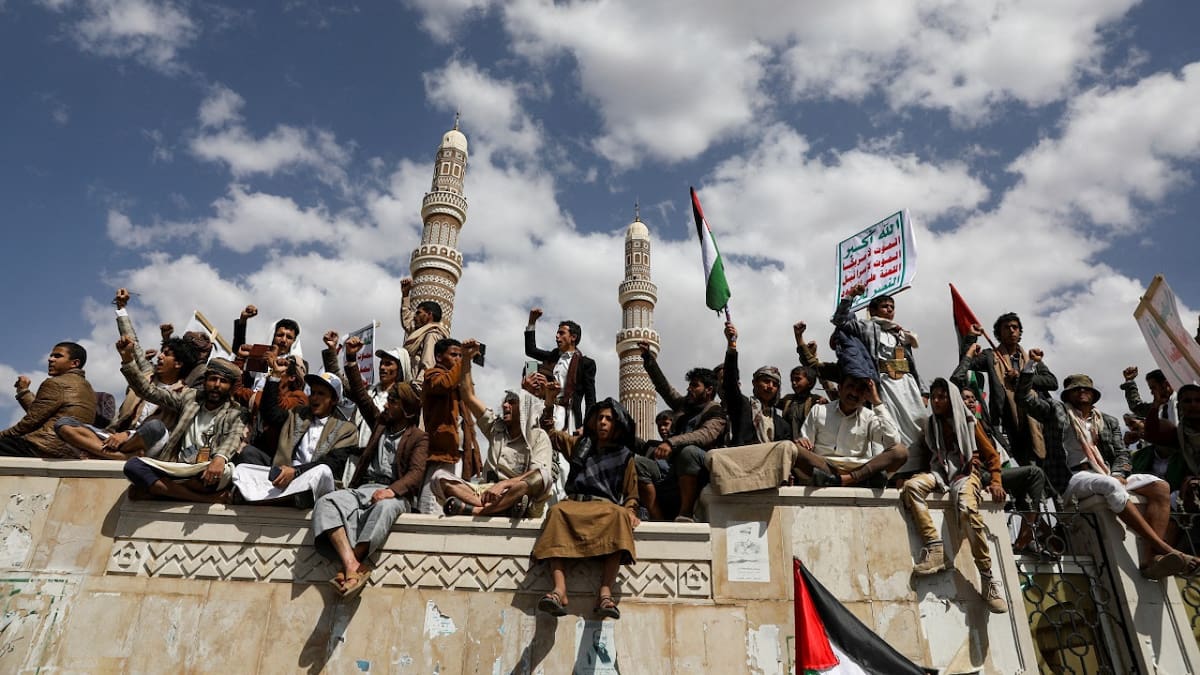 Protestas de palestinos en Gaza. Foto: Reuters.