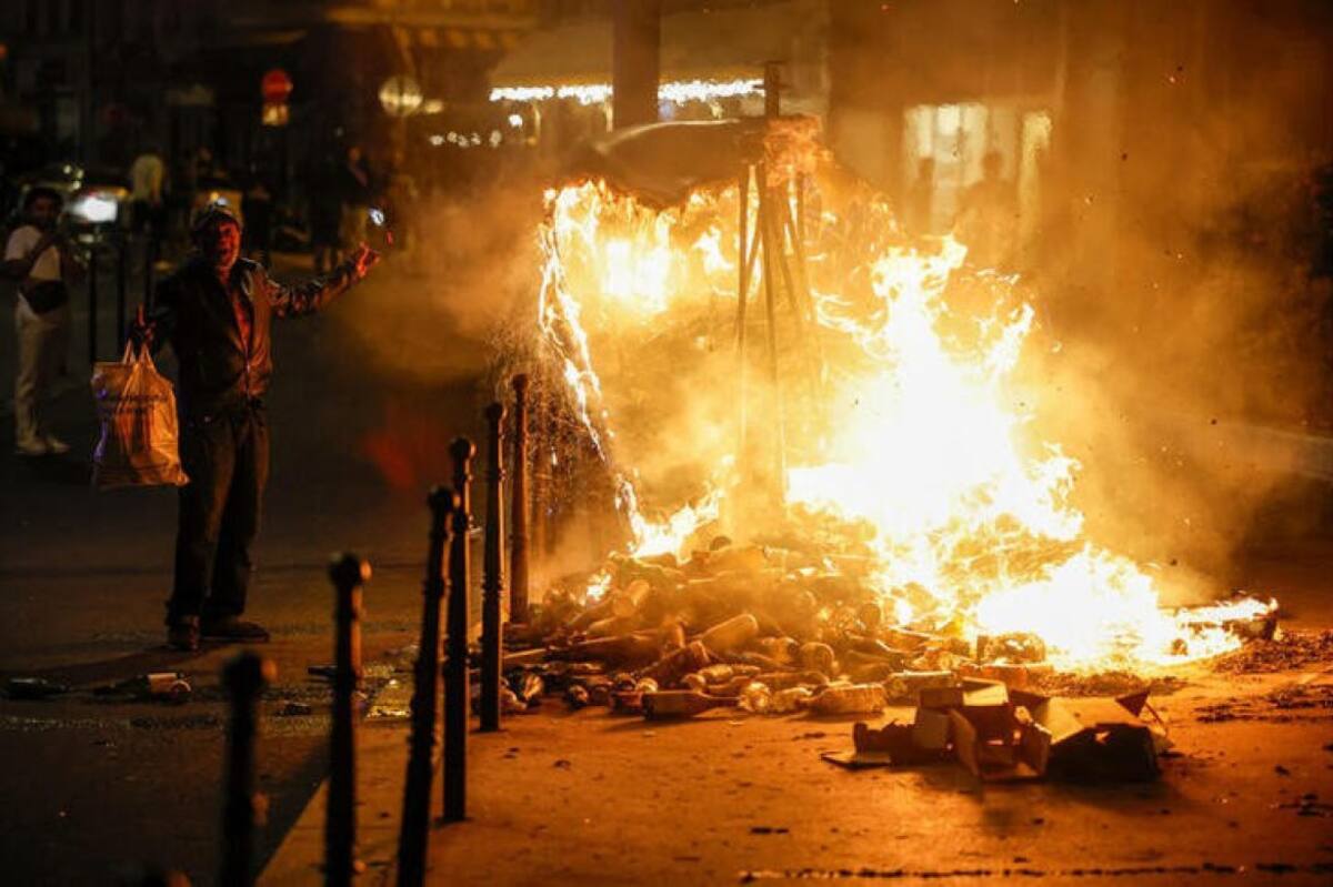Protestas en Francia. Video: Twitter.