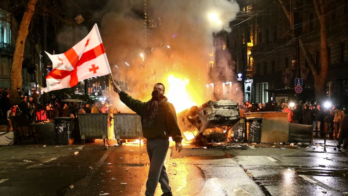 Protestas en Georgia. Foto: Reuters
