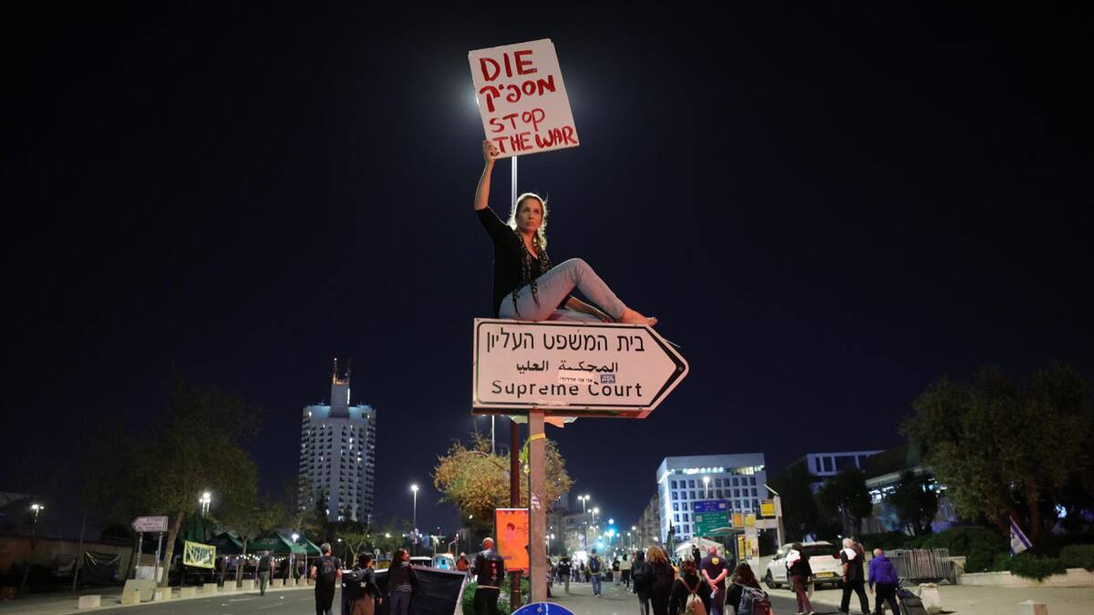 Protestas en Israel contra Benjamin Netanyahu. Foto: EFE.