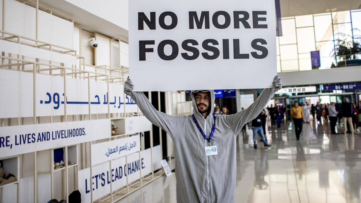 Protestas en la COP28. Foto: EFE.