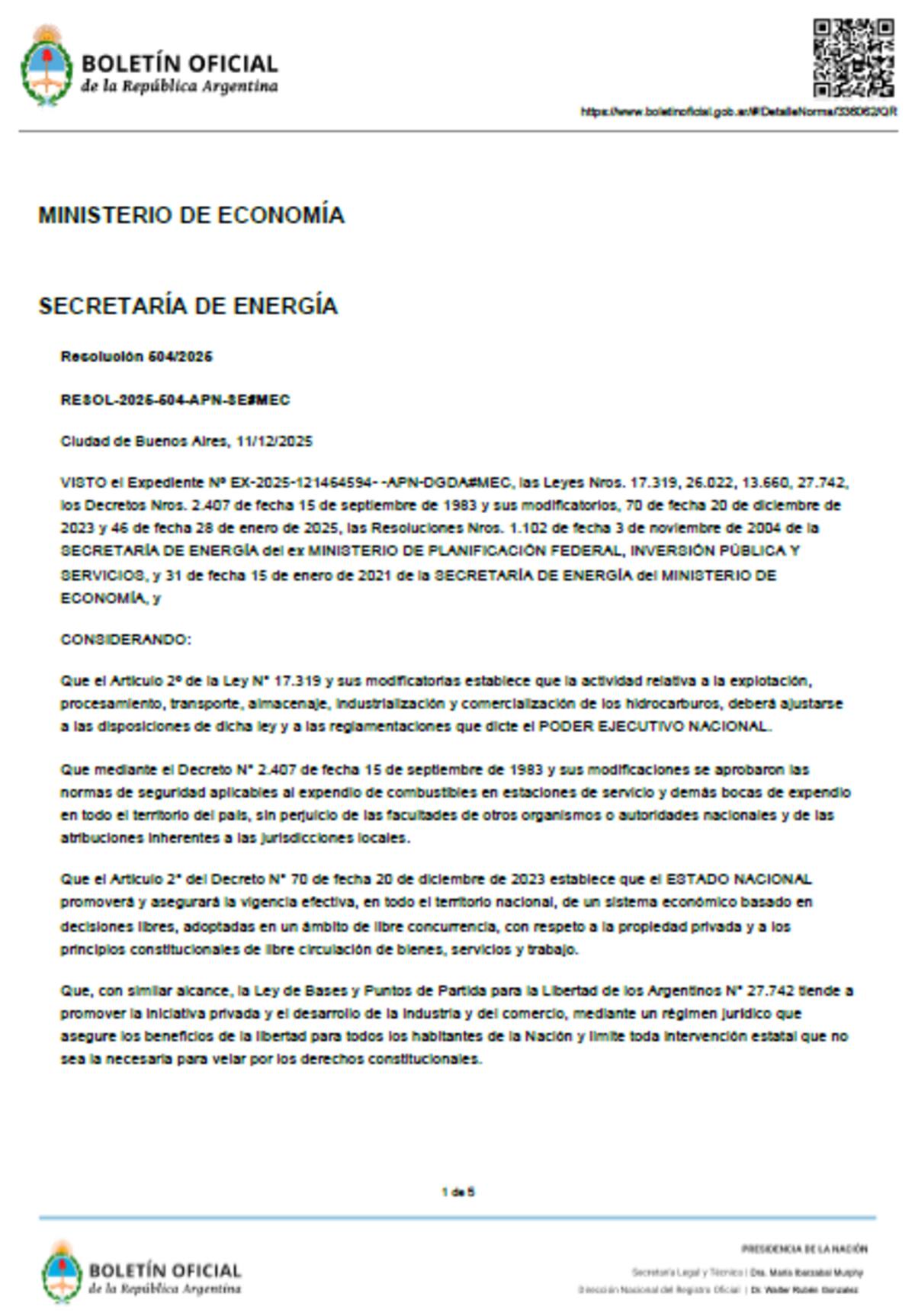 Publicación en el Boletin Oficial de las Estaciones de servicio móviles.