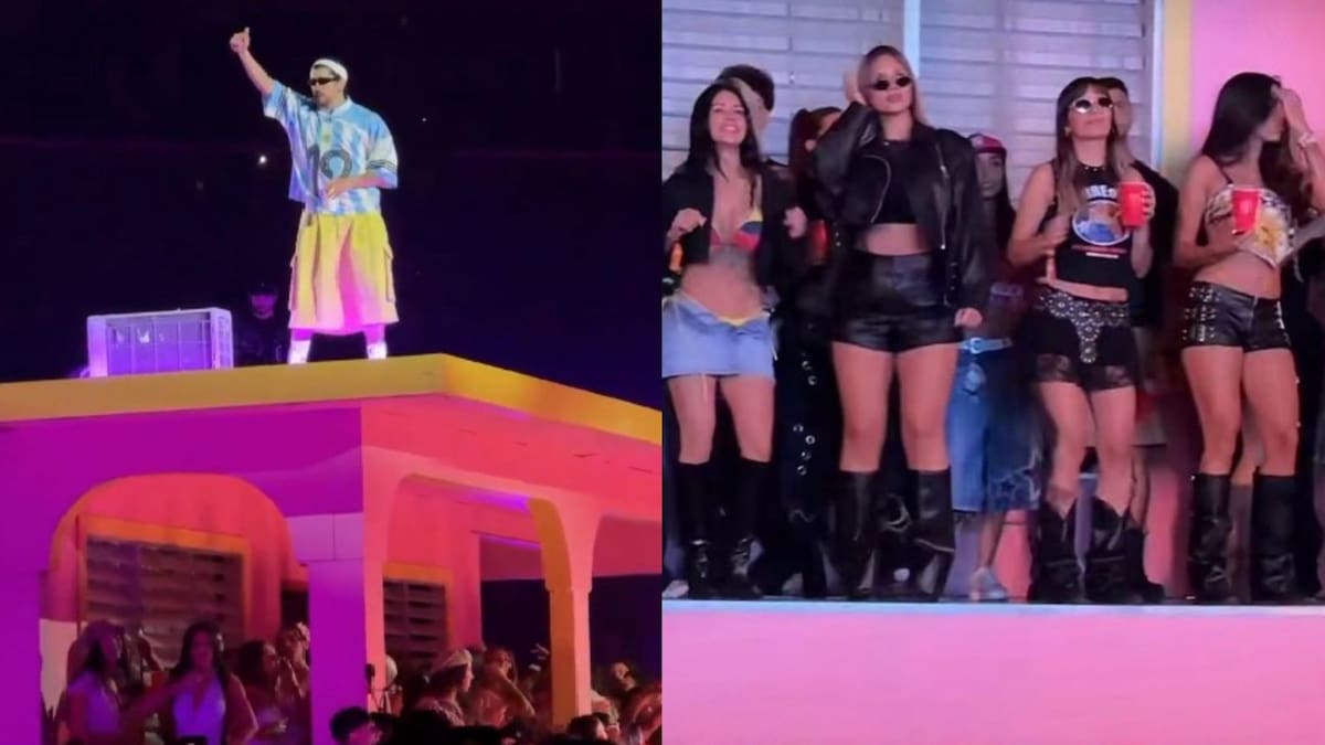 Qué famosas estuvieron en la Casita del primer show de Bad Bunny en Argentina.