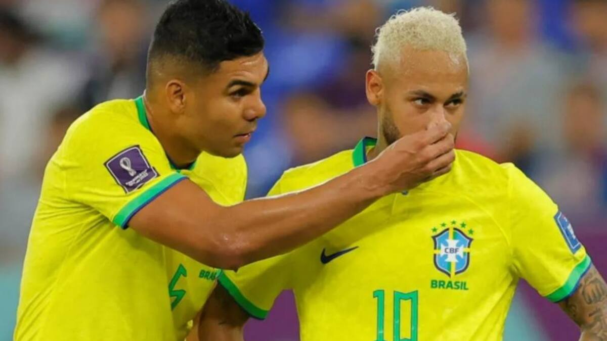¿Qué pasó entre Neymar y Casemiro?. Foto: NA.