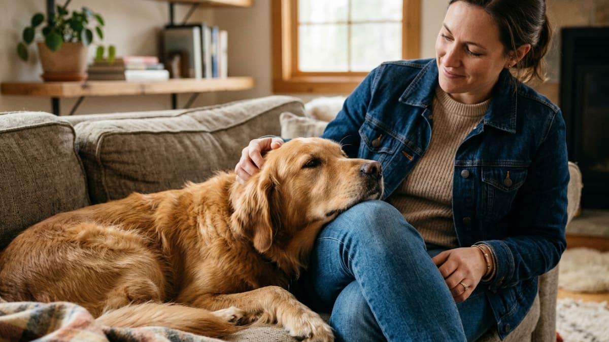 ¿Qué significa que tu perro apoye la cabeza sobre tu pierna, según expertos en comportamiento animal?