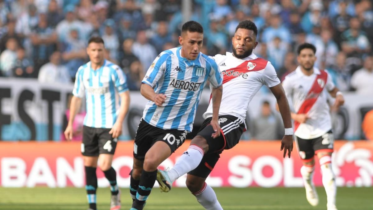 Racing-River. Foto: Télam.