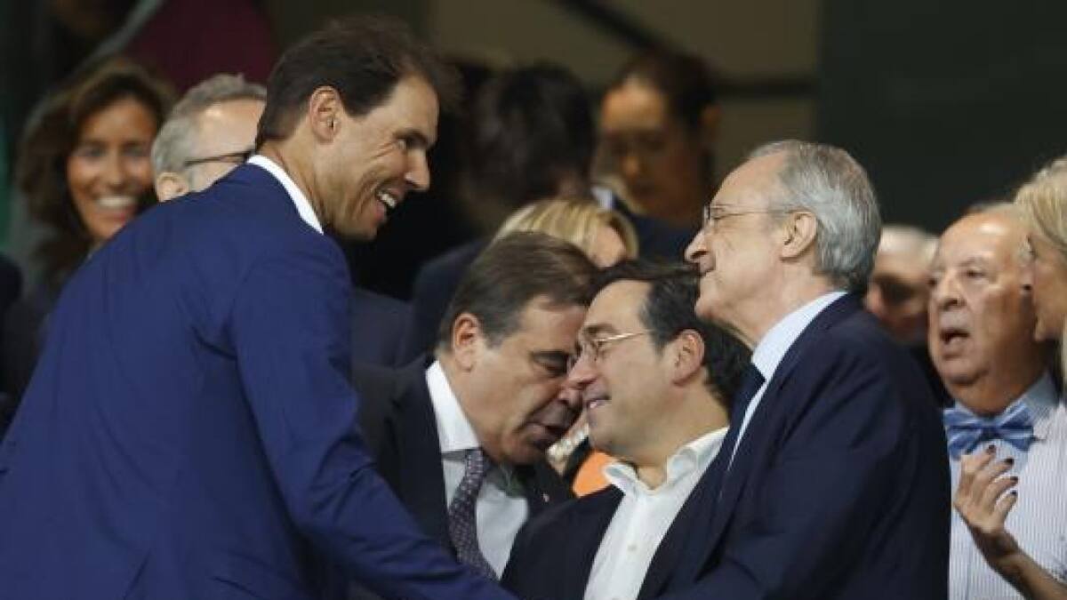 Rafael Nadal junto a Florentino Pérez, actual presidente del Real Madrid