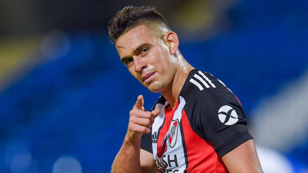 Rafael Santos Borré en River Plate. Foto: NA.