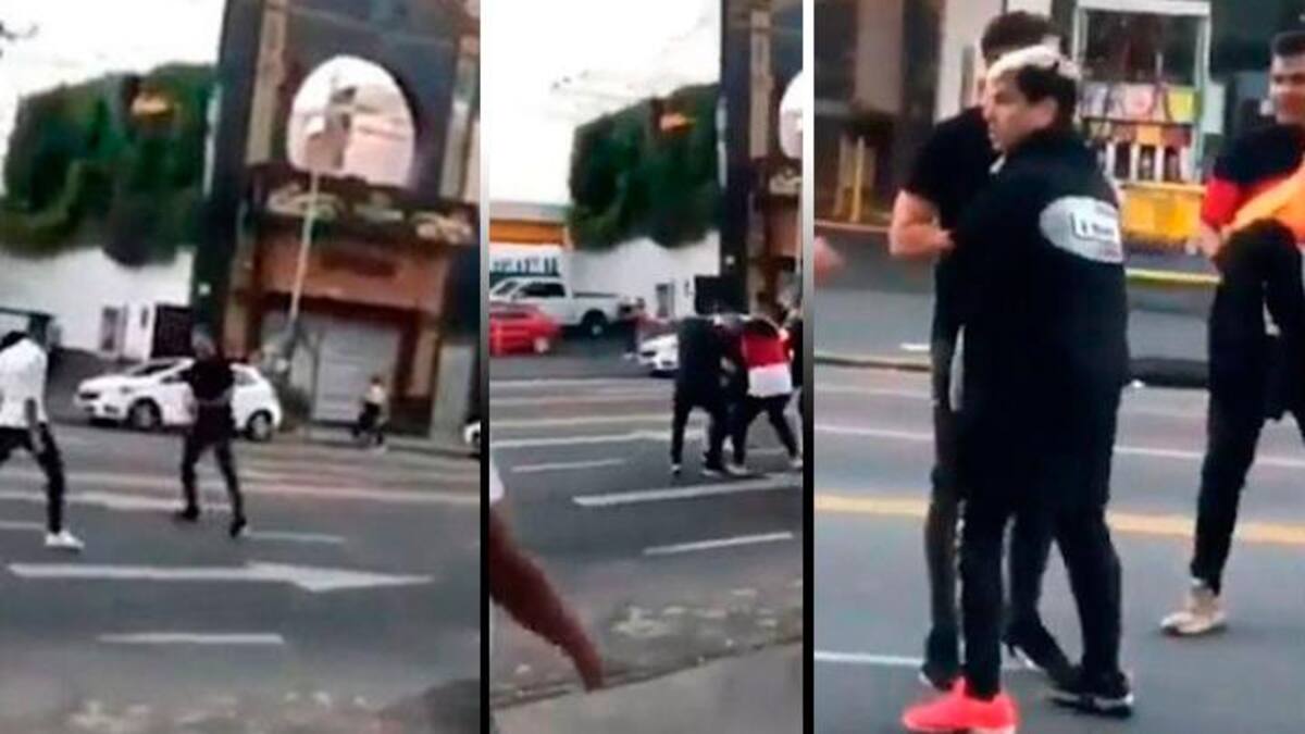 Rapero Duki a las trompadas en la calle