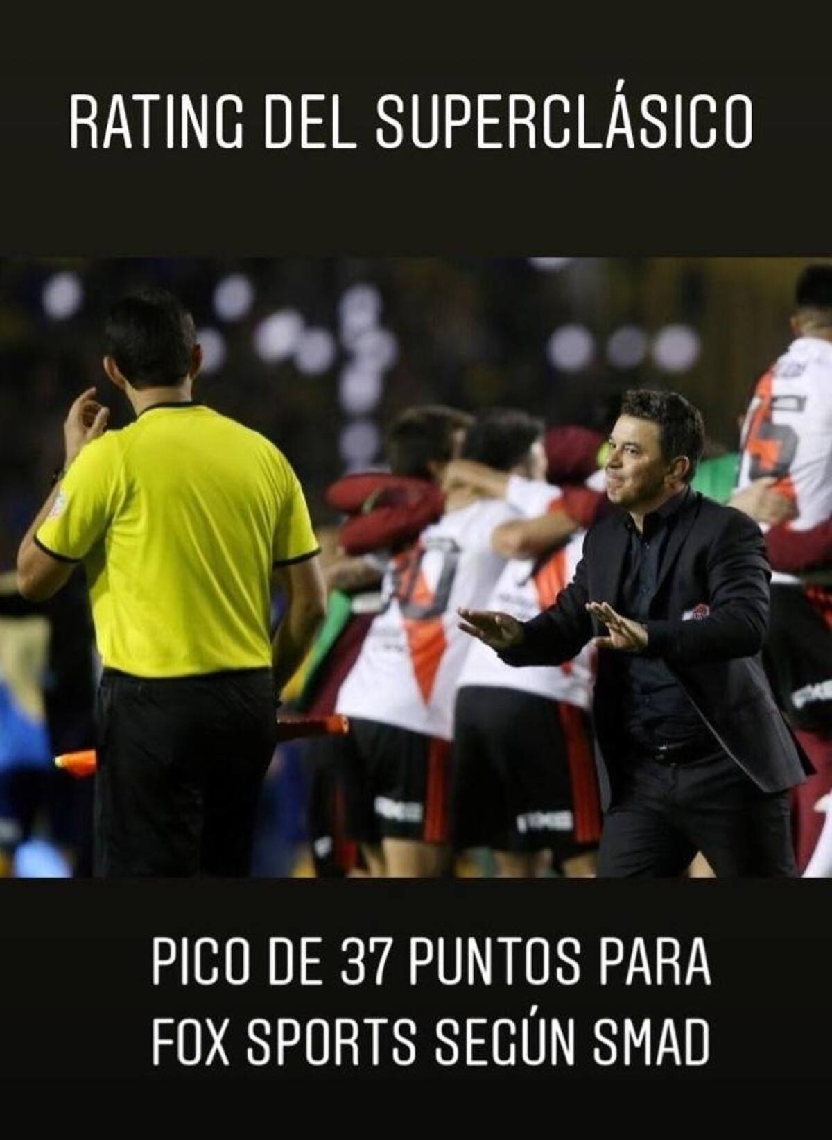 Rating SMAD Boca vs. River de Copa Libertadores