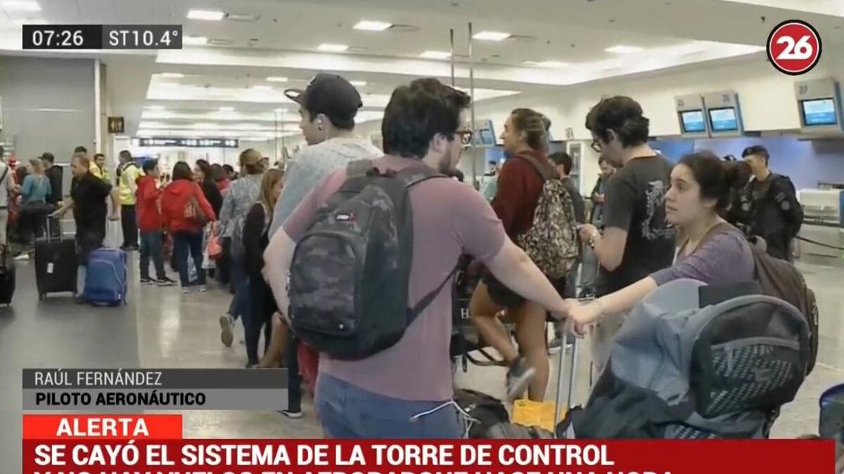 Raúl Fernández, piloto aeronáutico, sobre caída de sistema en Aeroparque (Canal 26)