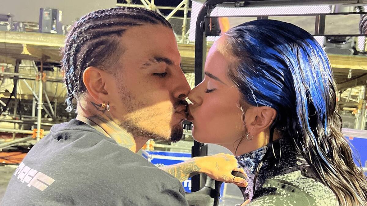 Rauw Alejandro y Rosalía. Foto: X