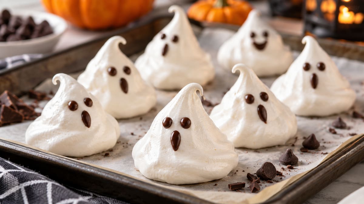 Fantasmas de merengue para comer este Halloween