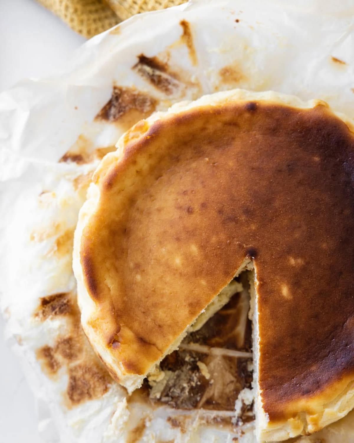 Receta de torta vasca. Foto Instagram @inutilisimas