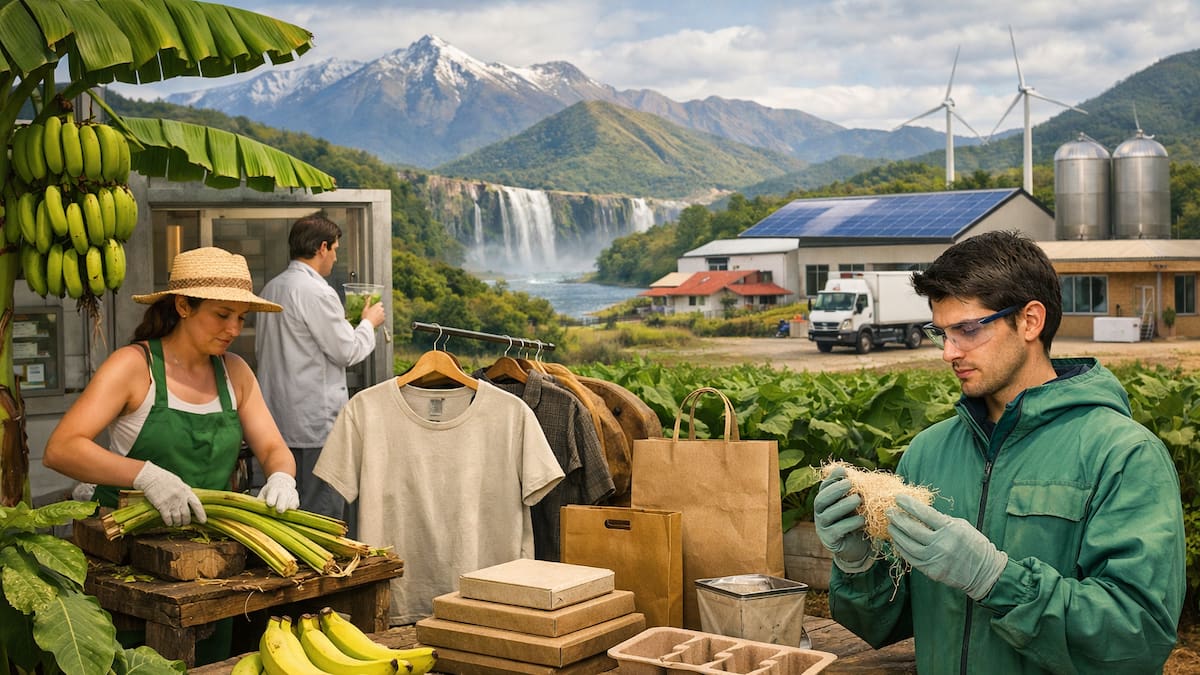 Sudamérica lidera la bioeconomía: el país que transformó desechos de plátano en ropa, papel y embalajes con tecnología sustentable