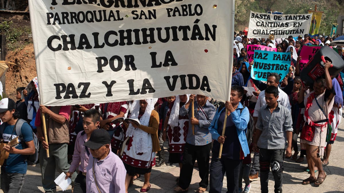 Reclamos en la frontera sur de México por la escalada de inseguridad en la zona. Foto: EFE.