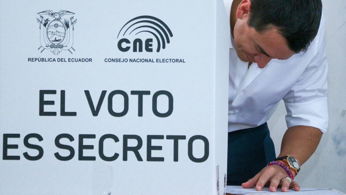 Referéndum en Ecuador, Daniel Noboa. Foto: Reuters.