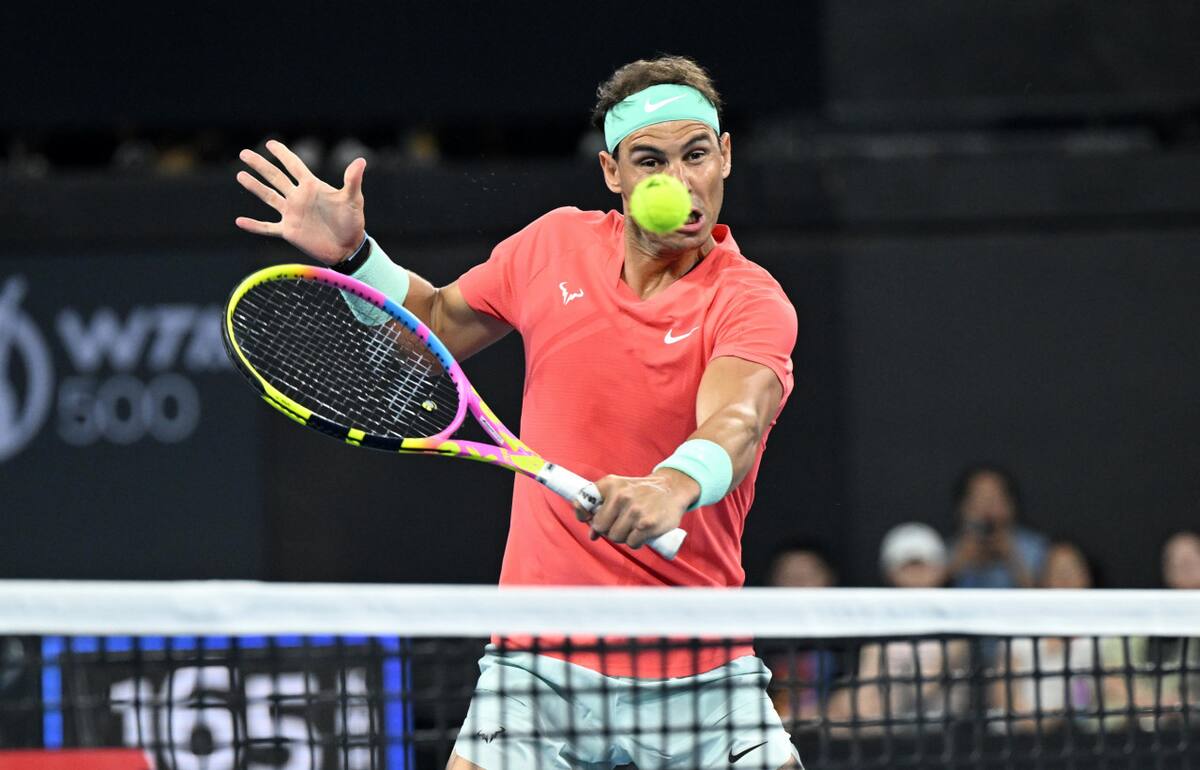 Regreso de Rafael Nadal a los courts en Brisbane. Foto: EFE.