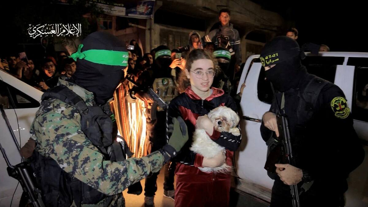 Rehenes israelíes liberados por Hamás. Foto: Reuters.