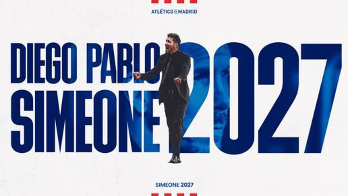 Renovación de contrato de Diego Simeone con el Atlético de Madrid.