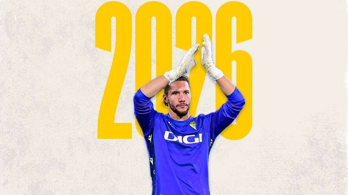 Renovación de Jeremías Ledesma con el Cádiz. Foto: @Cadiz_CF.