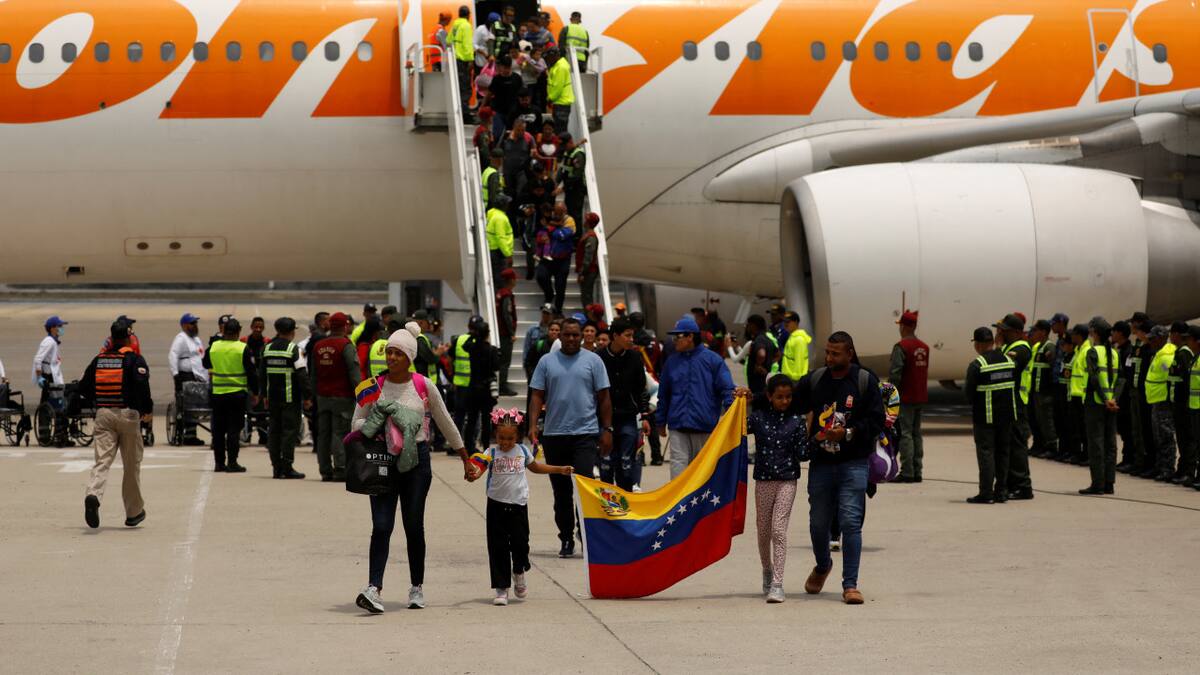 Repatriación de migrantes venezolanos provenientes de Estados Unidos. Foto: Retuters/Leonardo Fernandez Viloria
