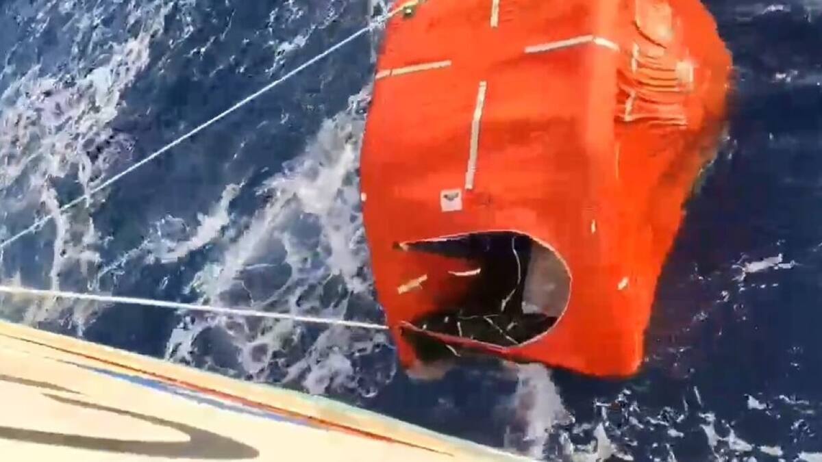 Rescate de la tripulación Argos Georgia. Fuente: X