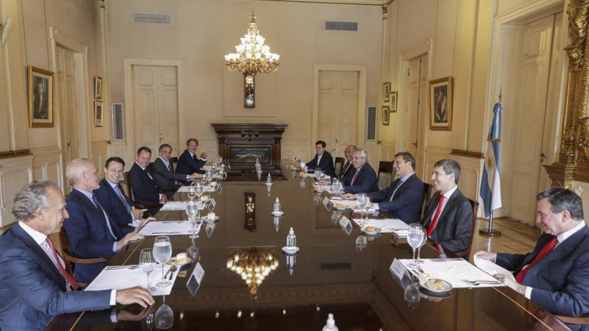 Reunión de Alberto Fernández con empresarios en Casa Rosada, AGENCIA NA