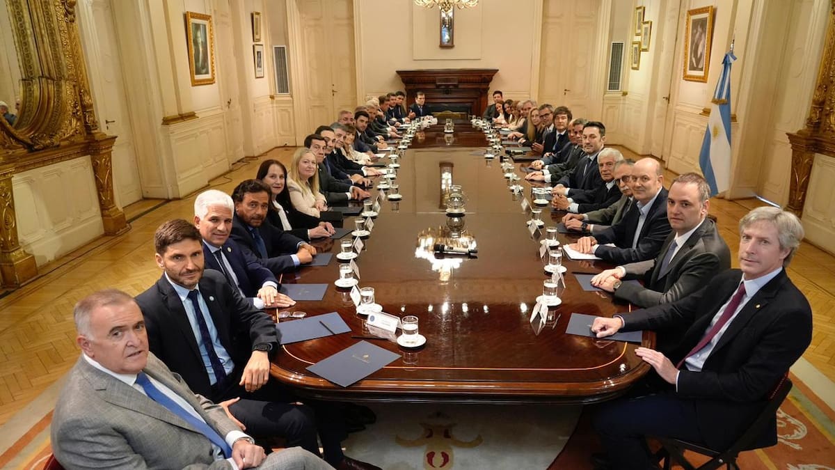 Reunión de Javier Milei con gobernadores.