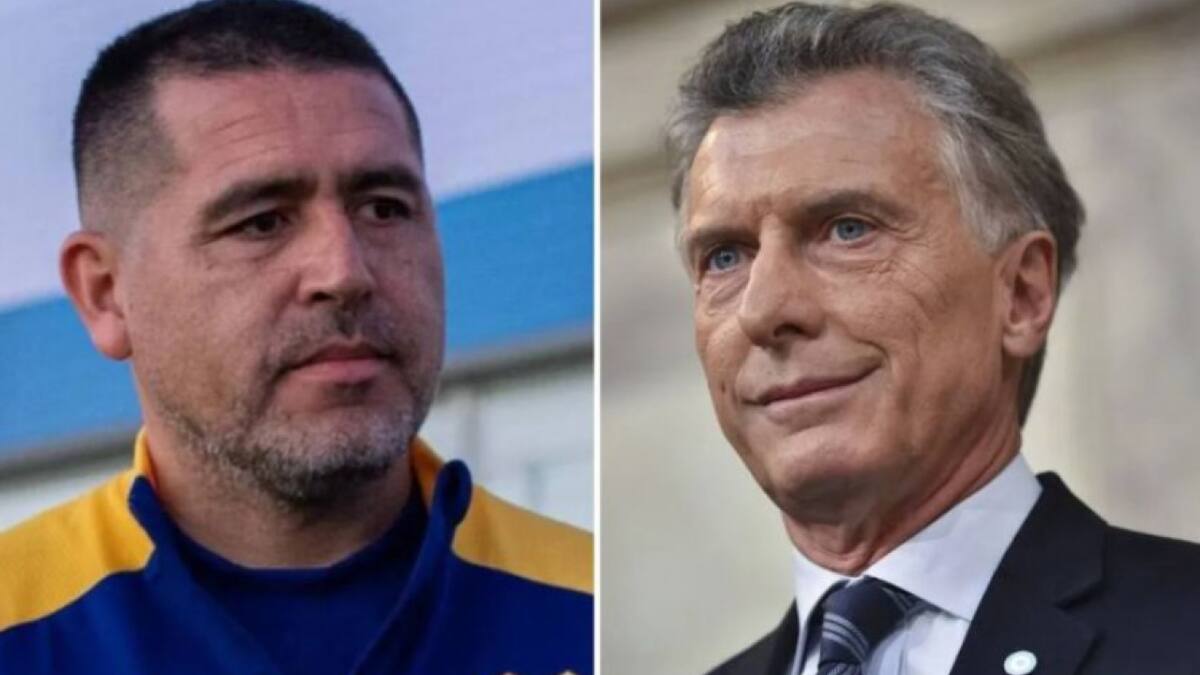 Riquelme y Macri. Foto: NA
